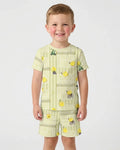 Tennis Bamboo Two Piece Short Sleeve Shorts Pajama Set