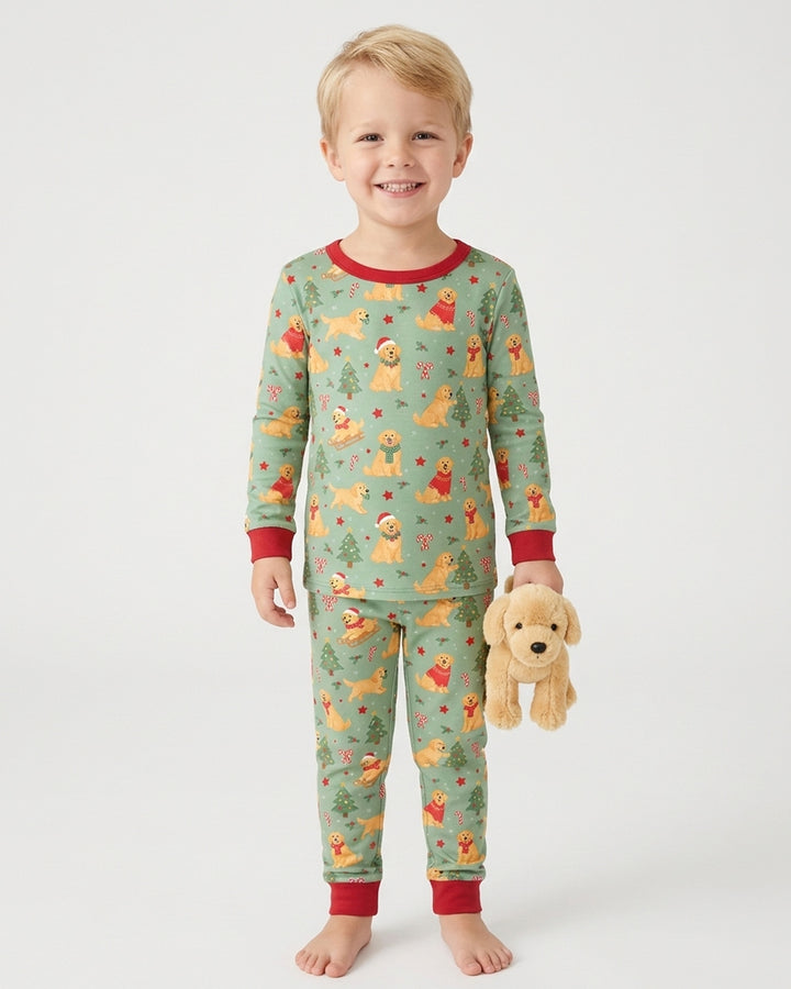 Holiday Dog Bamboo Two Piece Long Sleeve Pajama Set