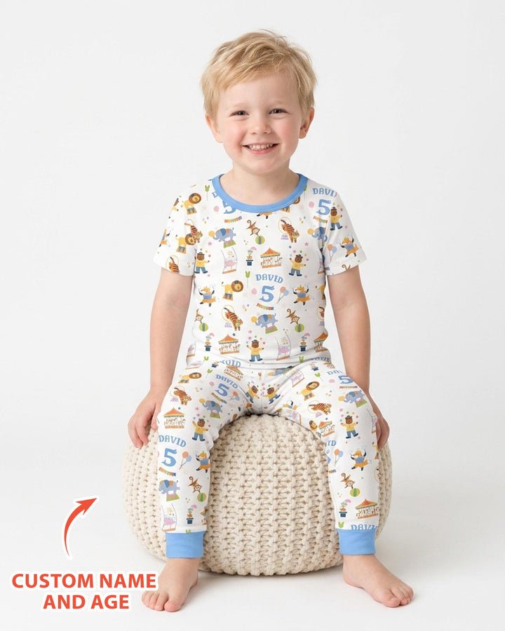 CUSTOM Template Bamboo Two Piece Short Sleeve Pyjamas Set