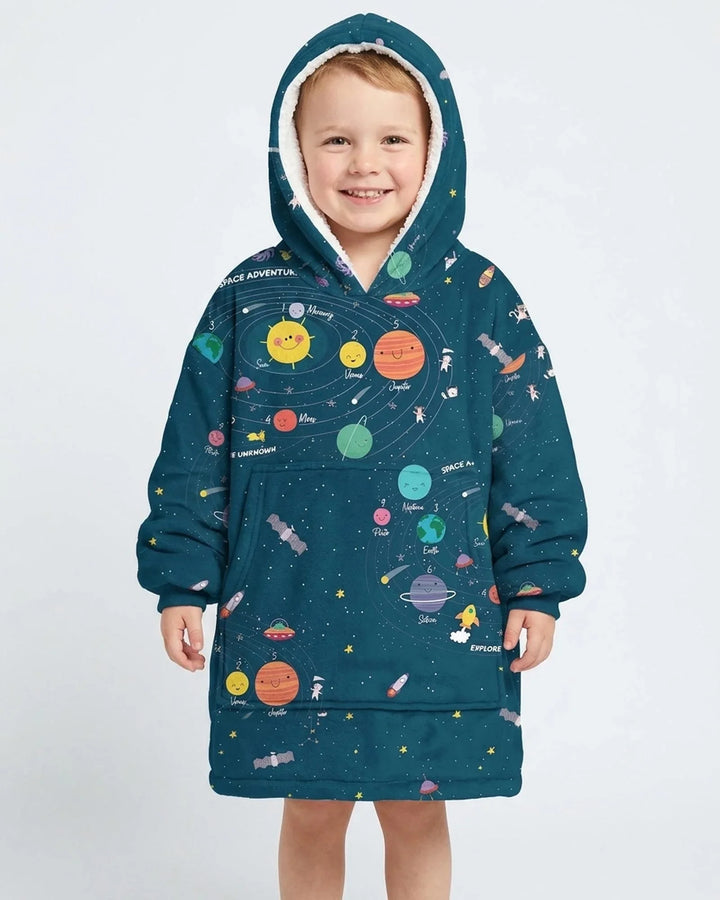 Solar System Explorers Bamboo Blanket Hoodie