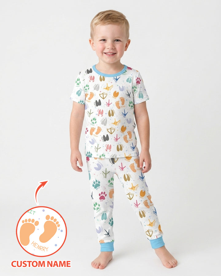 CUSTOM Template Bamboo Two Piece Short Sleeve Pyjamas Set