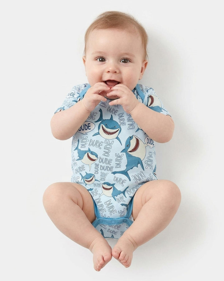 Dude Shark Bamboo Bodysuit