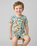 Funny Camper Family Matching Bamboo Two Piece Short Sleeve Shorts Pajama Set