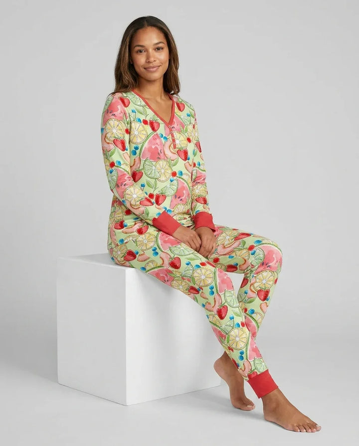 Sweet Summer Fruits Family Matching Bamboo Women Pajama Set