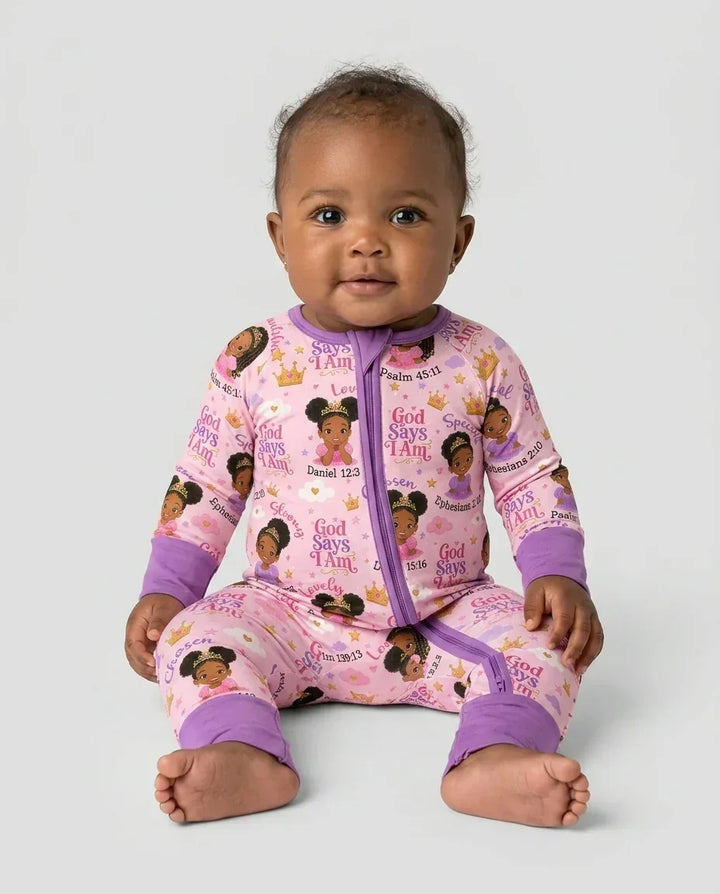 Black Princess God Says I Am Bamboo Convertible Zippy