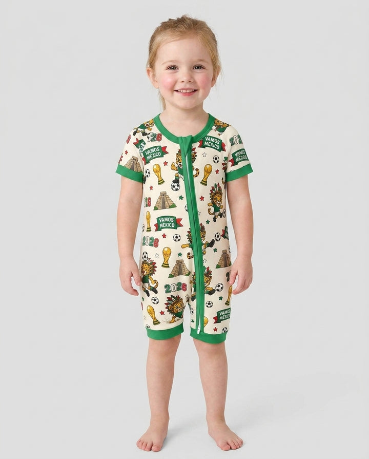 Jaguar 2026 Vamos Mexico Family Matching Bamboo Shorty Zippy