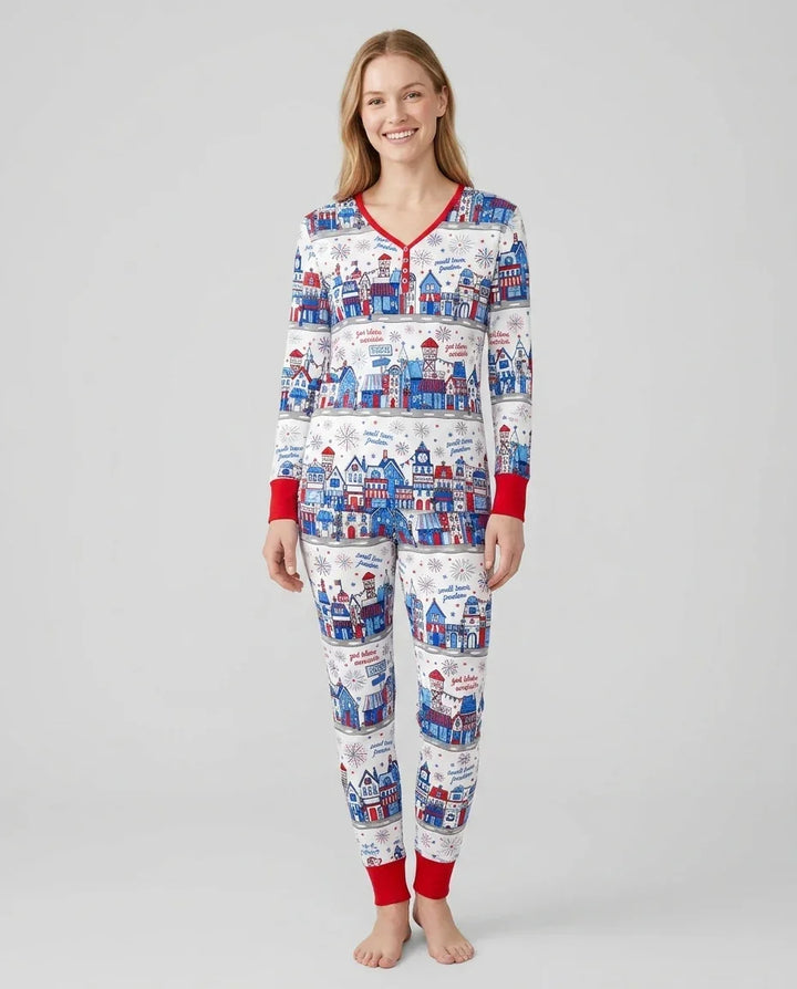 Small Town Freedom USA Bamboo Women Pajama Set