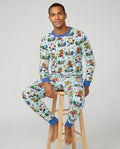 Soccer Cup Cute Mascots Bamboo Men's Pajama Set