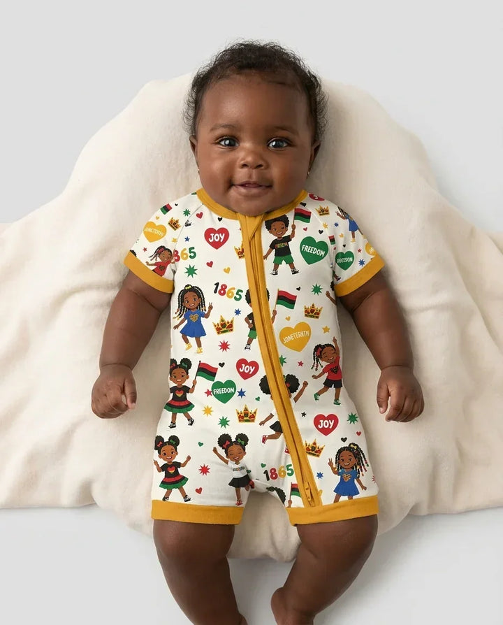 Celebrate Juneteenth Freedom Bamboo Shorty Zippy
