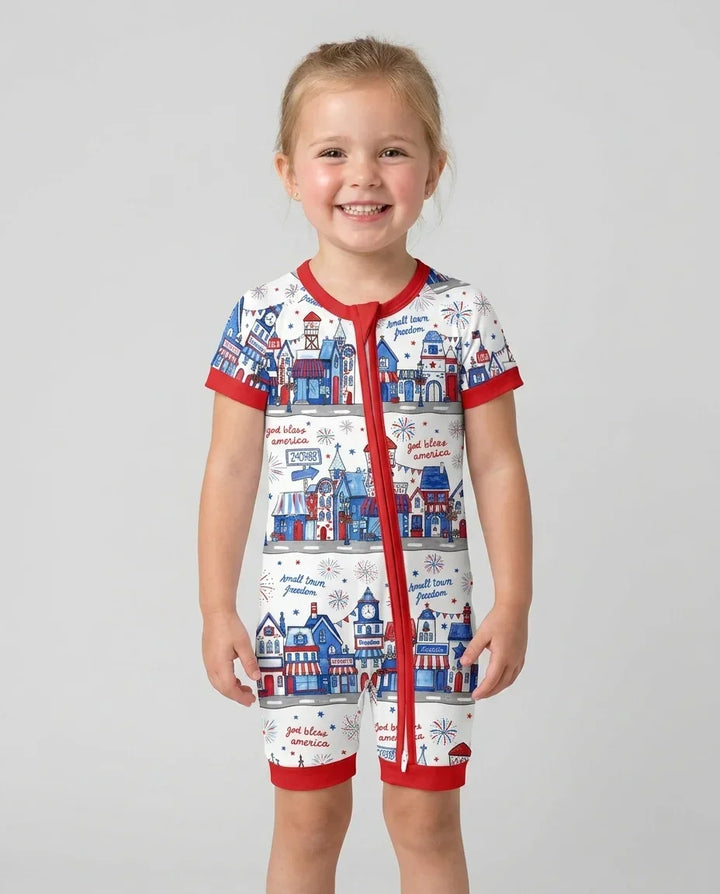 Small Town Freedom USA Bamboo Shorty Zippy