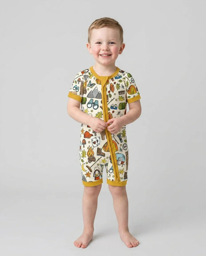Funny Camper Family Matching Bamboo Shorty Zippy