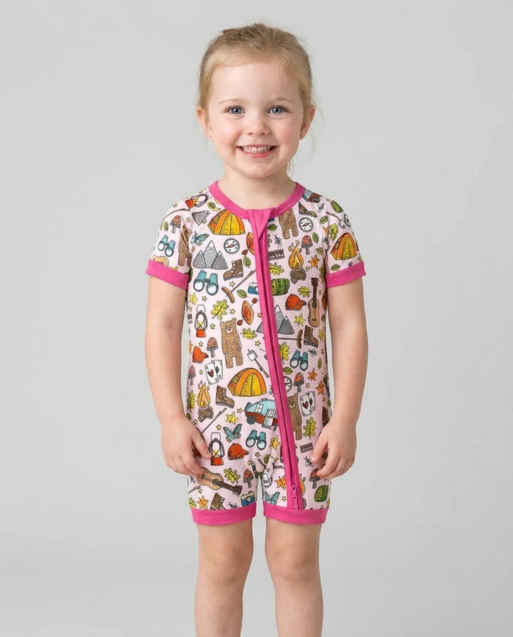 Funny Camper Family Matching Bamboo Shorty Zippy