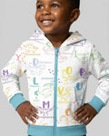 Dino Alphabet ABC Bamboo Zip Hoodie