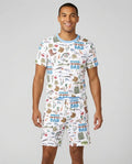 Hooked The Best Dad Daddy & Me Matching Bamboo Men Short Sleeve Short Pajama Set