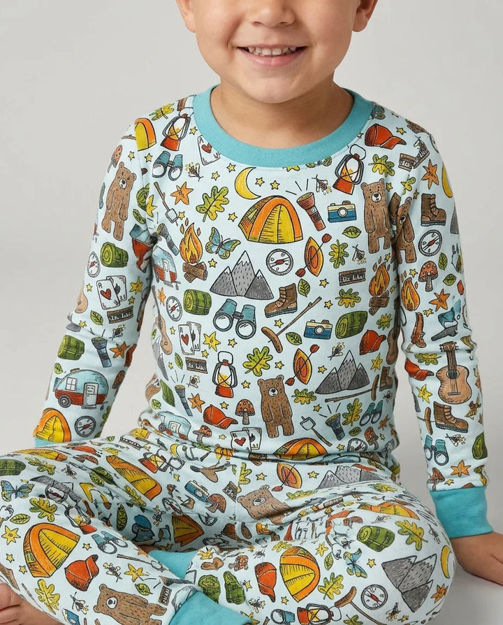 Funny Camper Family Matching Bamboo Two Piece Long Sleeve Pajama Set