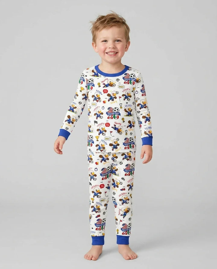 USA We Are Champions Soccer Tour 2026 Bamboo Two Piece Long Sleeve Pajama Set