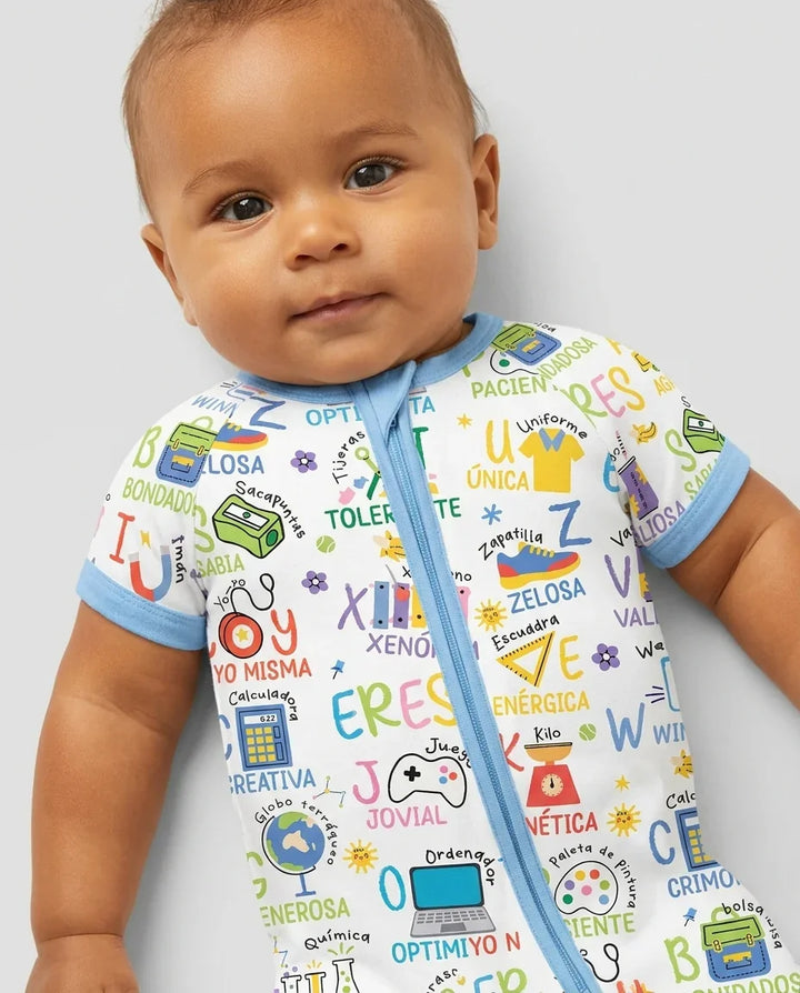 You Are Spanish Alphabet Version Bamboo Shorty Zippy