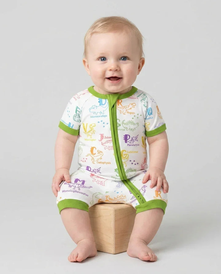 Dino Alphabet ABC Bamboo Shorty Zippy