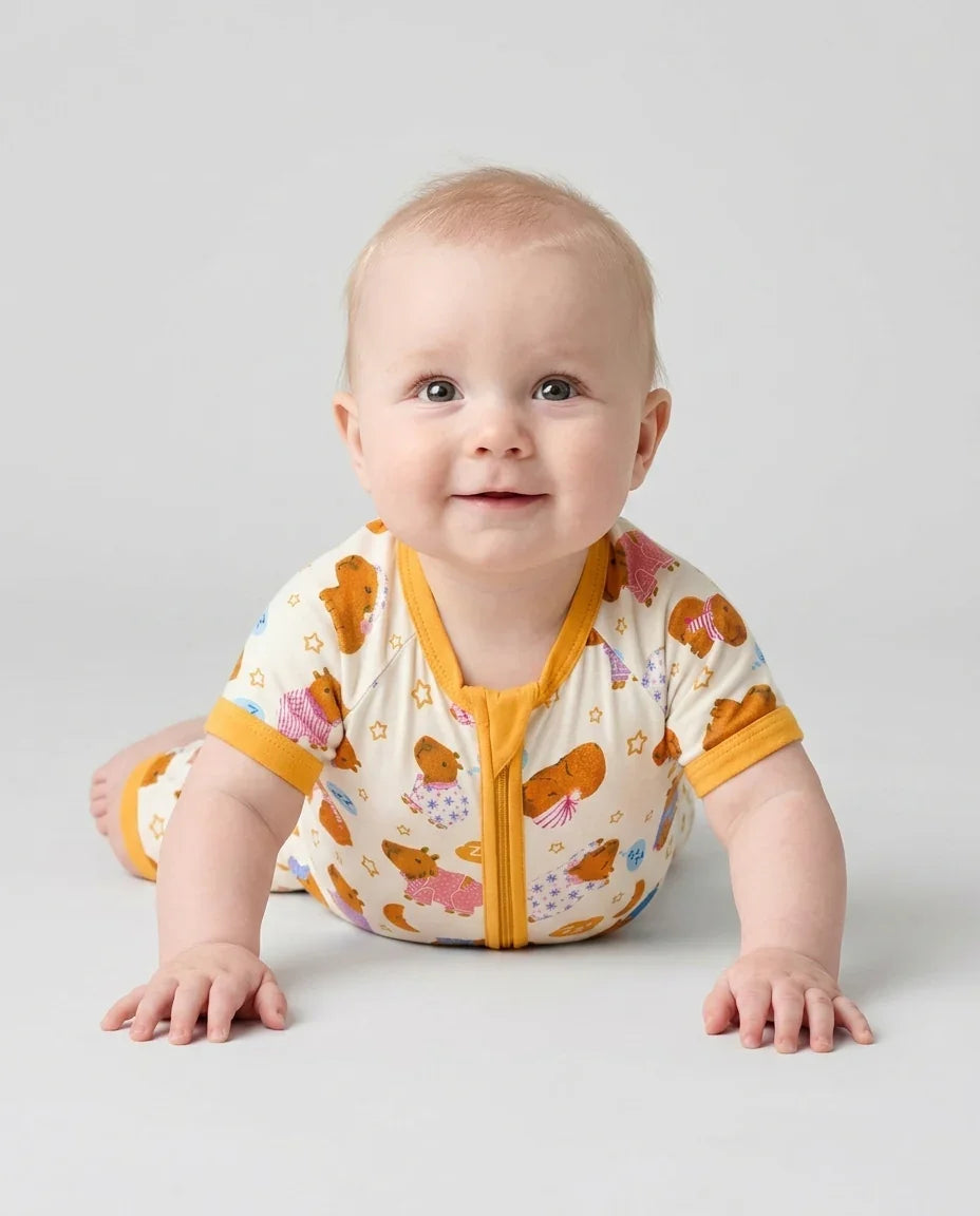 Capyjama Family Matching Bamboo Shorty Zippy