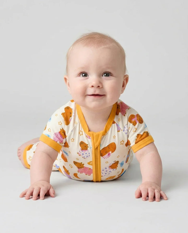 Capyjama Family Matching Bamboo Shorty Zippy