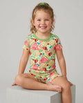 Sweet Summer Fruits Family Matching Bamboo Two Piece Short Sleeve Shorts Pajama Set