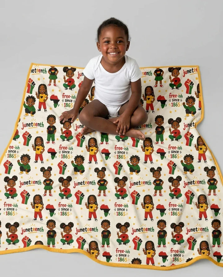 Juneteenth Free-ish Since 1865 Bamboo Blanket