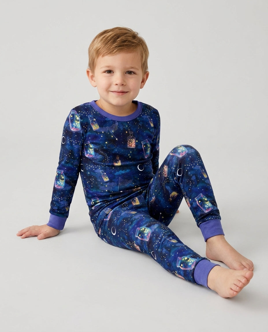 Template Bamboo Two Piece Long Sleeve Pyjamas Set
