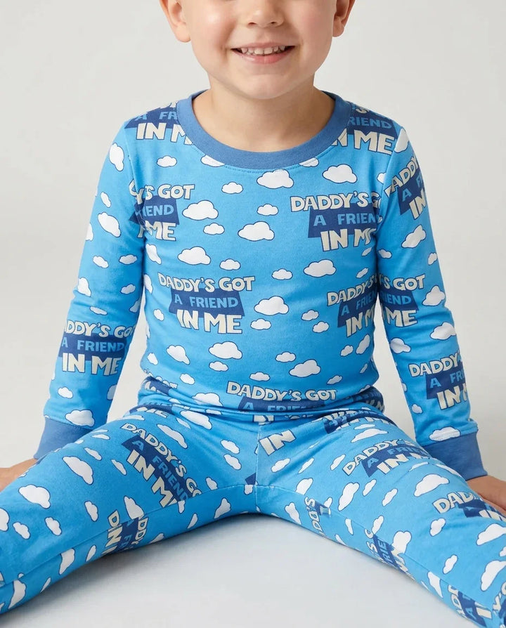 Daddy's Got A Friend In Me Bamboo Two Piece Long Sleeve Pajama Set