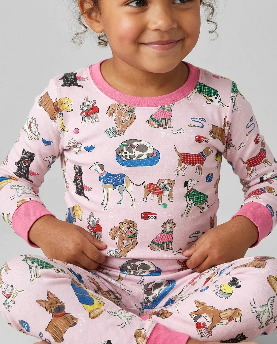 Best Bud Bark Family Matching Bamboo Two Piece Long Sleeve Pajama Set