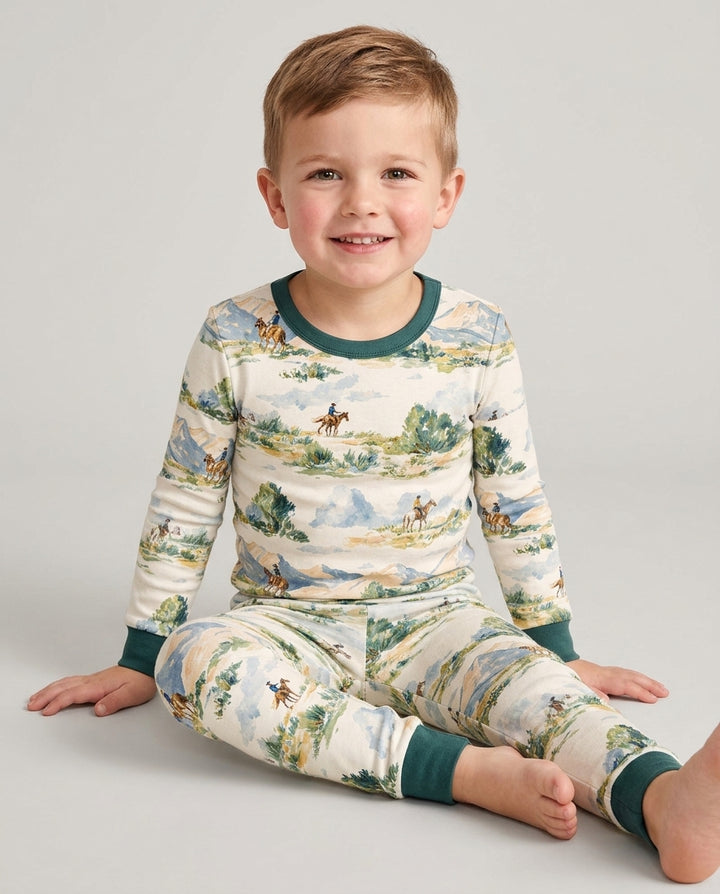 Template Bamboo Two Piece Long Sleeve Pyjamas Set