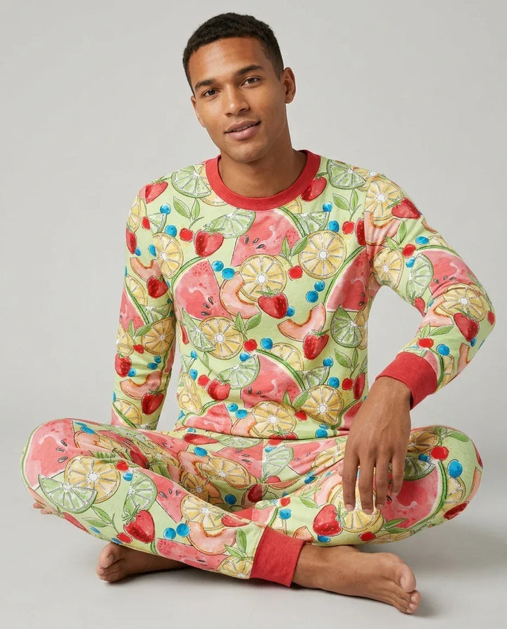 Sweet Summer Fruits Family Matching Bamboo Men's Pajama Set