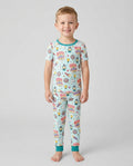 Summer Retro Ice Creams Family Matching Bamboo Two Piece Short Sleeve Pajama Set