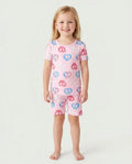 4th of July Pretzel  Bamboo Two Piece Short Sleeve Shorts Pajama Set