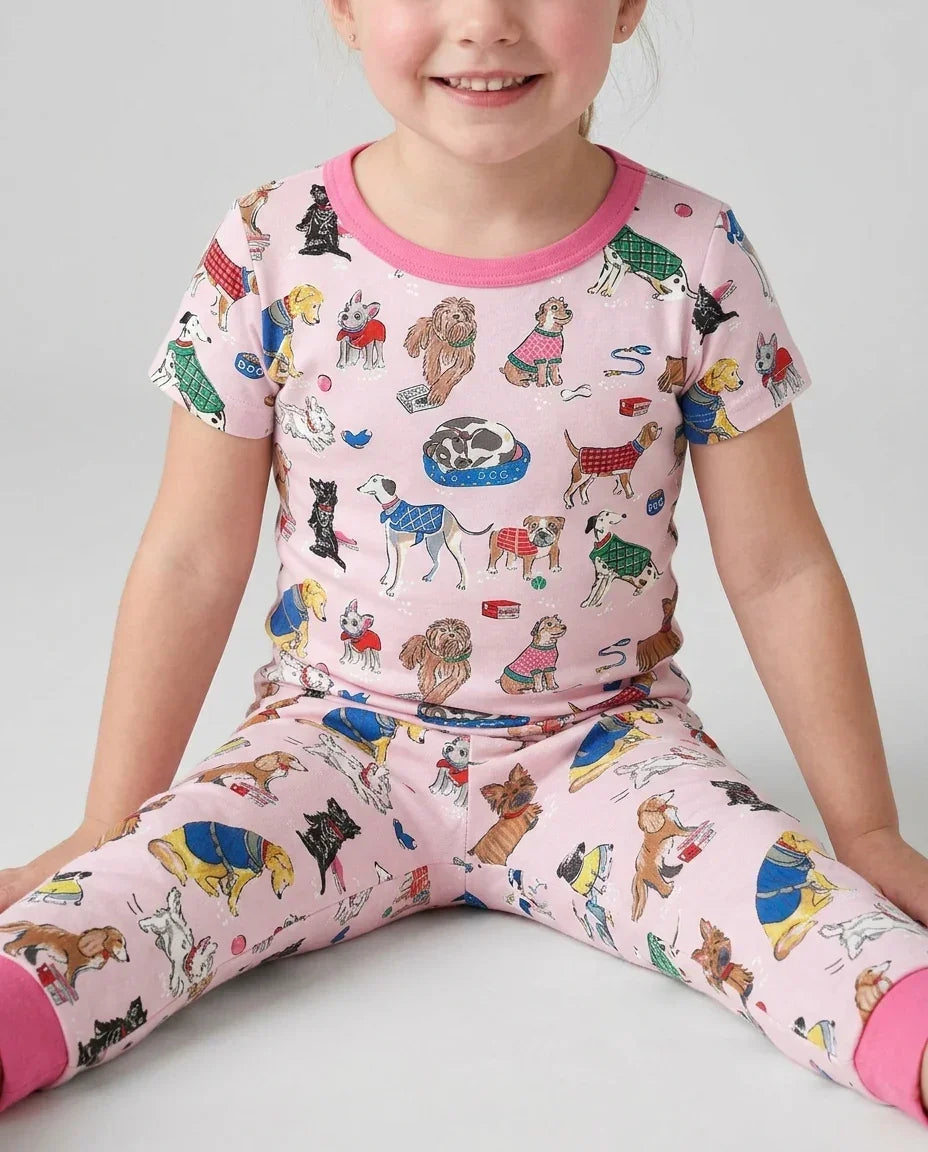 Best Bud Bark Family Matching Bamboo Two Piece Short Sleeve Pajama Set
