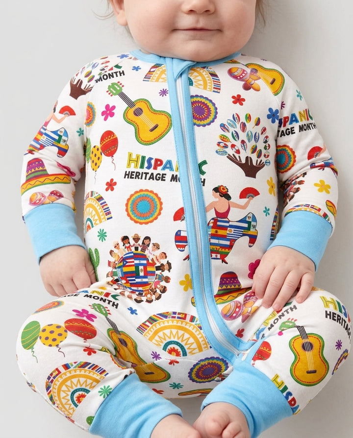 Hispanic Heritage Month Latin Childs With Flag Bamboo Convertible Zippy