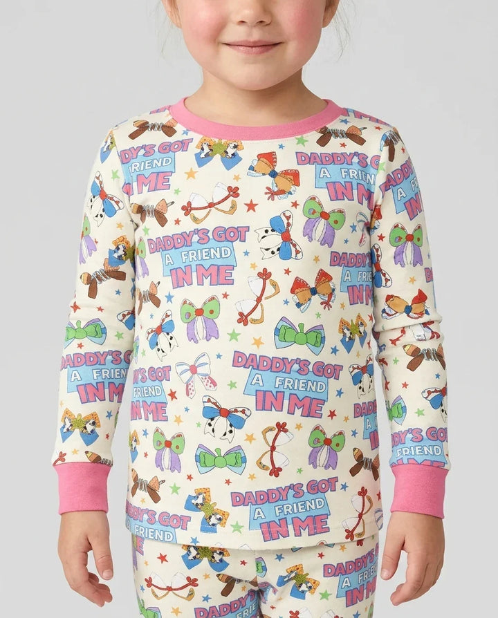 Daddy's Got A Friend In Me Bamboo Two Piece Long Sleeve Pajama Set
