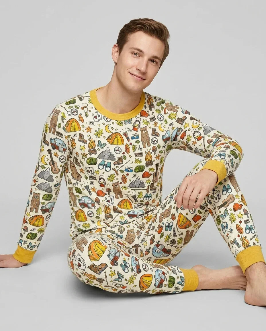 Funny Camper Family Matching Bamboo Men's Pajama Set