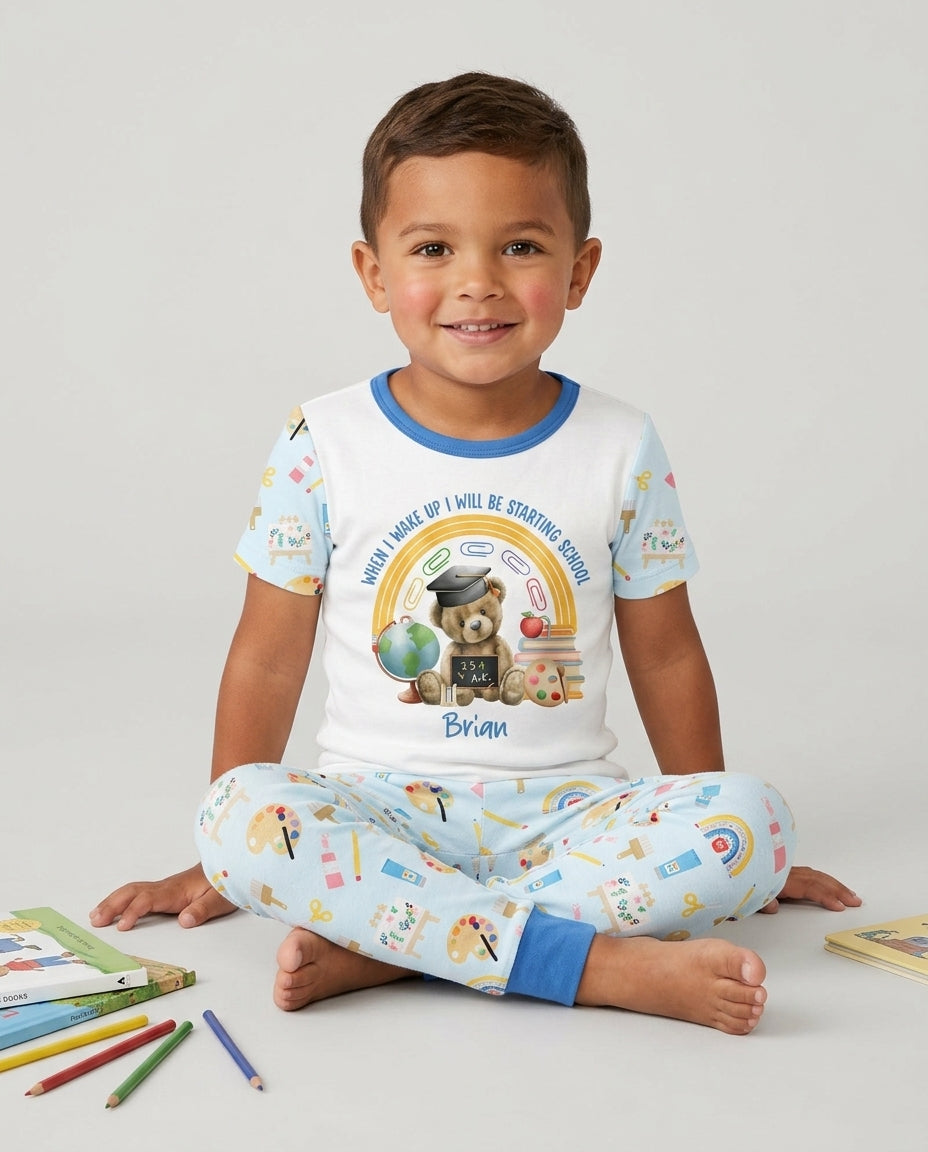 CUSTOM Template Bamboo Two Piece Short Sleeve Pyjamas Set