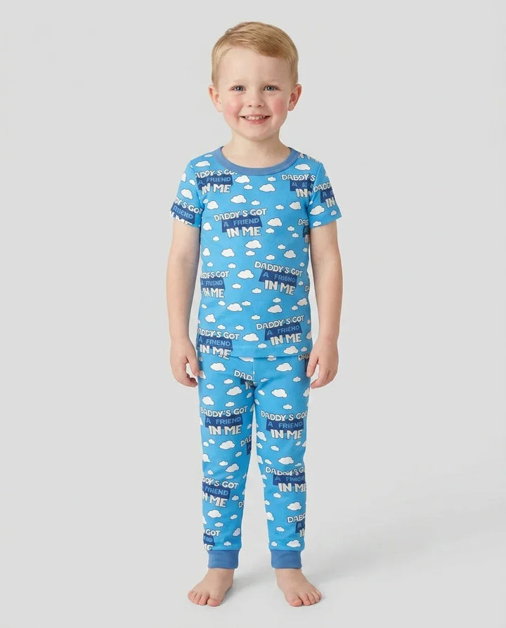 Daddy's Got A Friend In Me Bamboo Two Piece Short Sleeve Pajama Set