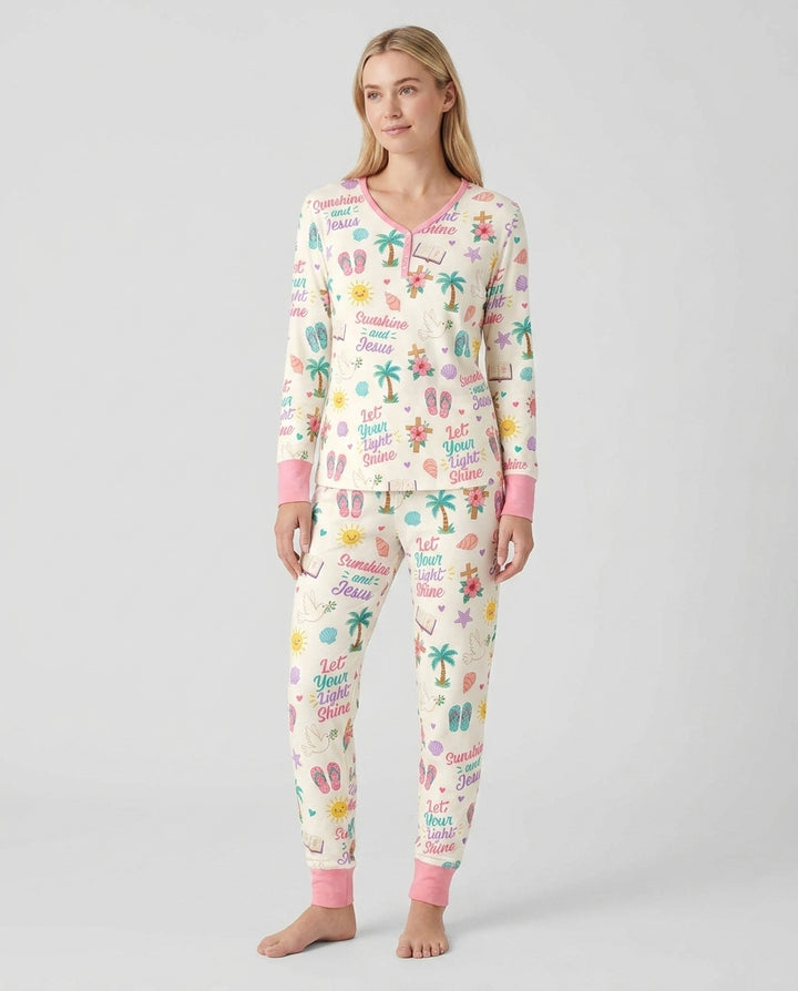 Sunshine and Jesus Summer VBS Bamboo Women Pajama Set