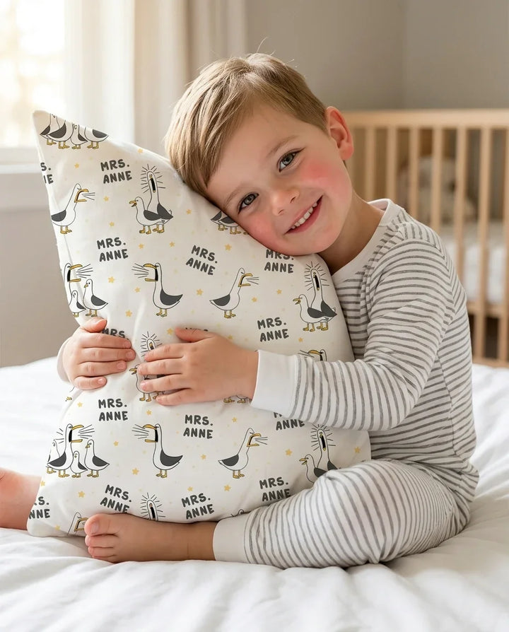 Custom Funny Seagulls Teacher Bamboo Pillow Case
