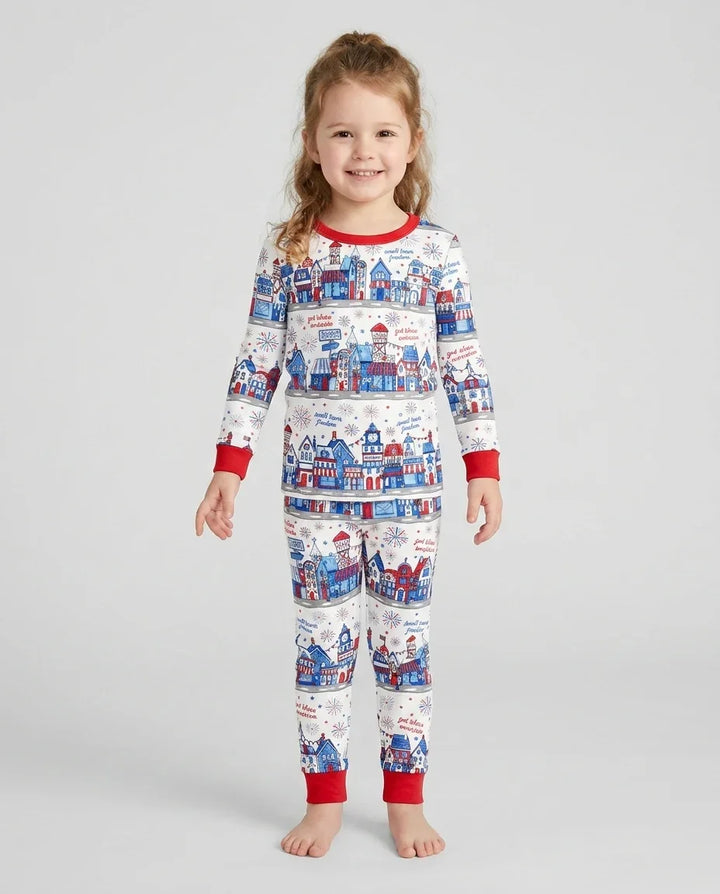 Small Town Freedom USA Bamboo Two Piece Long Sleeve Pajama Set