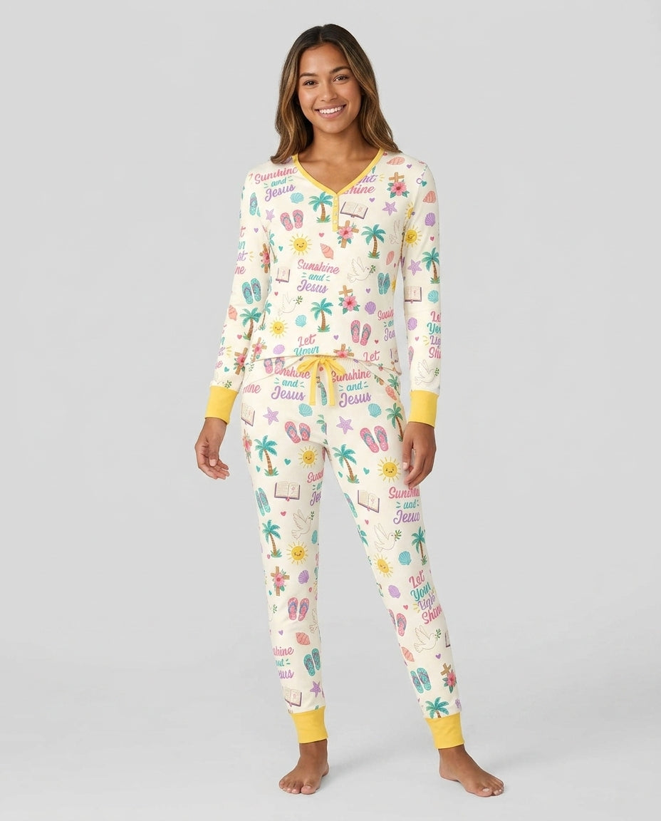 Sunshine and Jesus Summer VBS Bamboo Women Pajama Set