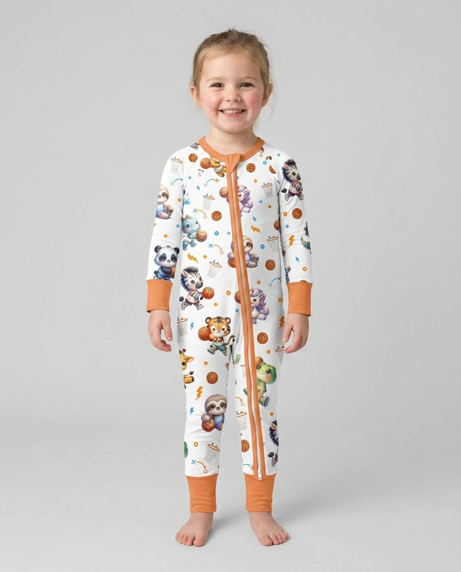 Cartoon Basketball Animals Bamboo Convertible Zippy