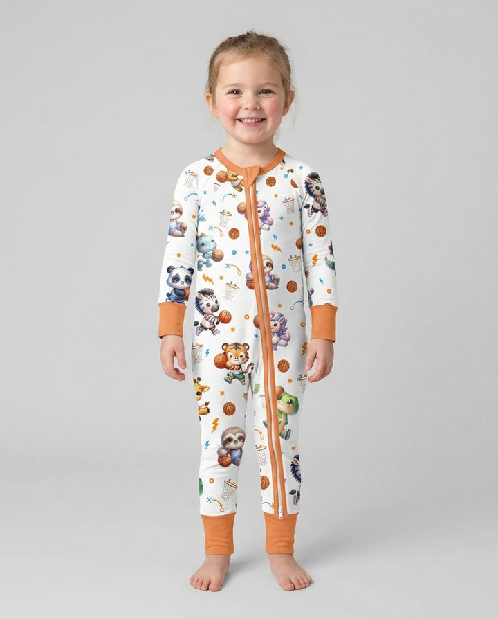 Cartoon Basketball Animals Bamboo Convertible Zippy