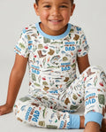 Hooked The Best Dad Daddy & Me Matching Bamboo Two Piece Short Sleeve Pajama Set