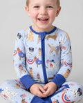 Patriotic Pups Family Matching Bamboo Convertible Zippy