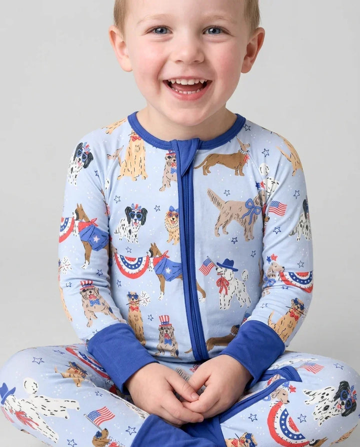 Patriotic Pups Family Matching Bamboo Convertible Zippy