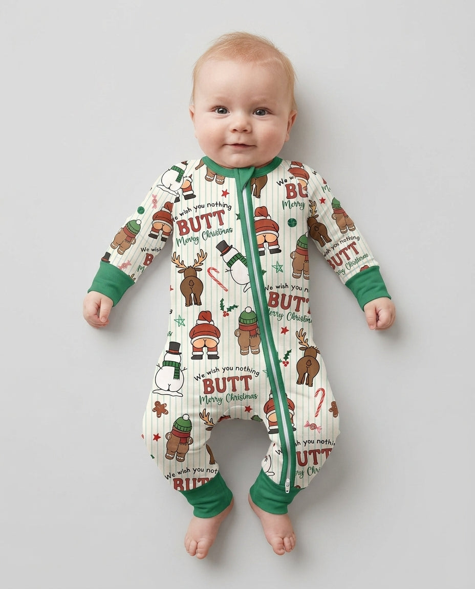 We Wish You Nothing Butt Merry  Bamboo Convertible Zippy