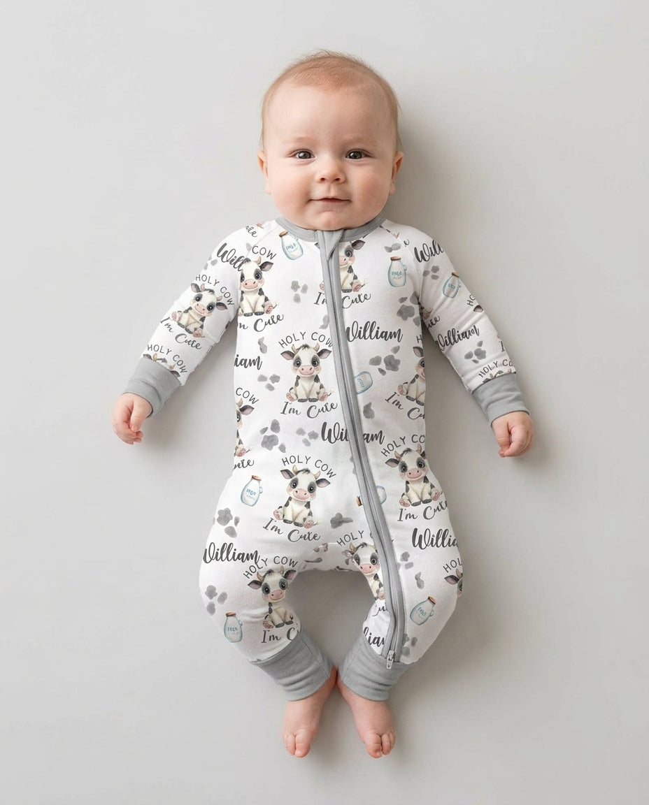 Holy Cow I'm Cute Custom Name Bamboo Convertible Zippy